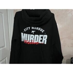 New ! City Morgue back printed MURDER Team hoodie black‎ size s